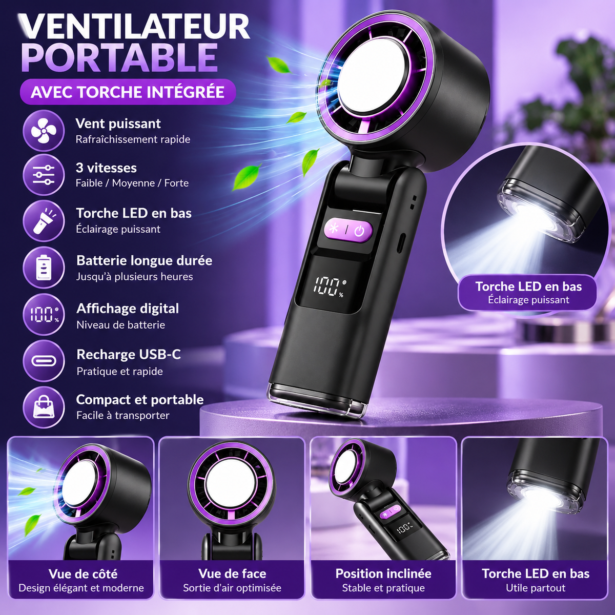 1-Ventilateur Portable